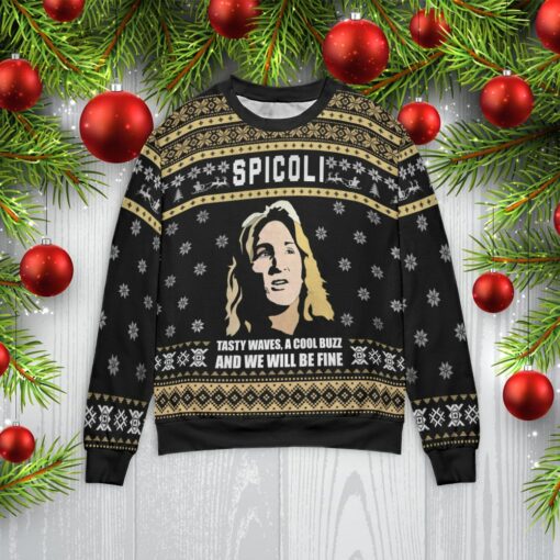 Spicoli Tasty waves Christmas aweater $39.95 Spicoli Tasty waves Sweater christmas mockup