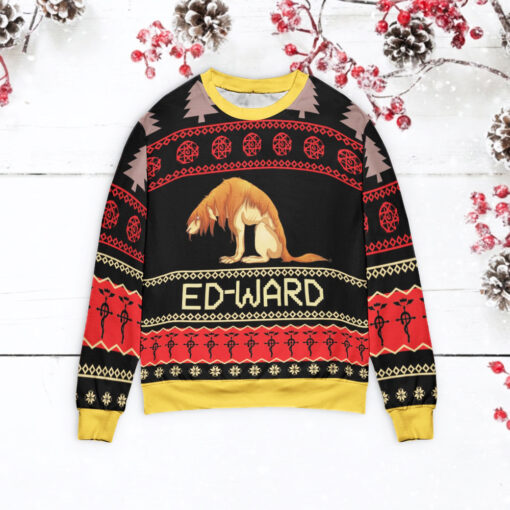 Edward fullmeta alchemist Christmas sweater $39.95 edward fullmeta alchemist sweater mockup min