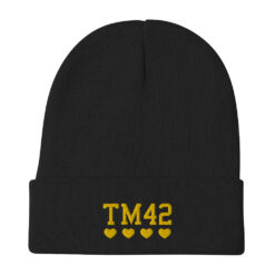 TM 42 hat $25.95 knit beanie black front 61cfde14d409a
