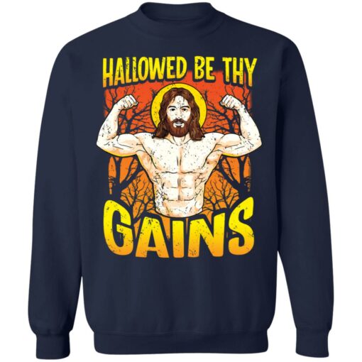 Strong muscle Jesus Hallowed be thy gains shirt $19.95 redirect12032021011232 5