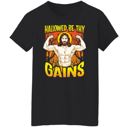 Strong muscle Jesus Hallowed be thy gains shirt $19.95