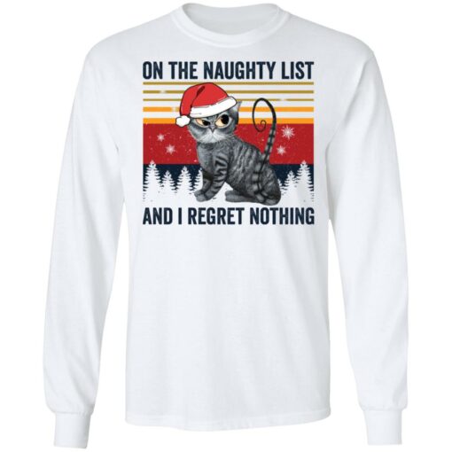 Santa cat on the naughty list and i regret nothing Christmas sweater $19.95 redirect12032021031243 1