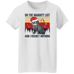 Santa cat on the naughty list and i regret nothing Christmas sweater $19.95 redirect12032021031243 10