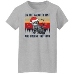 Santa cat on the naughty list and i regret nothing Christmas sweater $19.95 redirect12032021031243 11