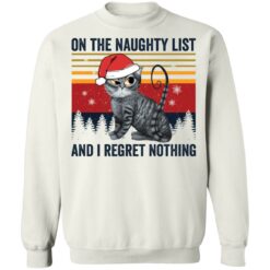Santa cat on the naughty list and i regret nothing Christmas sweater $19.95 redirect12032021031243 5