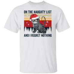 Santa cat on the naughty list and i regret nothing Christmas sweater $19.95