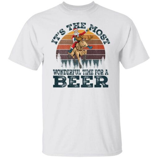 Santa Claus it's the most wonderful time for a beer shirt $19.95