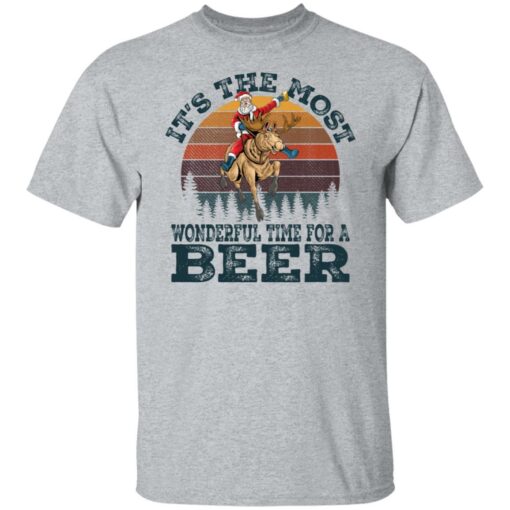 Santa Claus it's the most wonderful time for a beer shirt $19.95