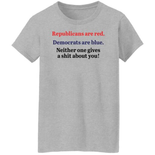 Republicans are red democrats are blue neither one gives a shit about you shirt $19.95 redirect12072021031213 9