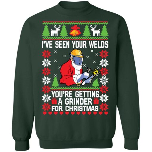 I've seen your welds you’re getting a grinder for Christmas sweater $19.95