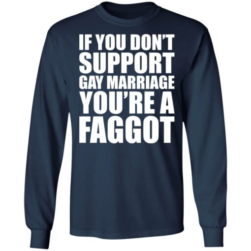 If you don't support gay marriage you're a faggot shirt $19.95