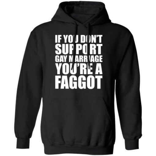 If you don't support gay marriage you're a faggot shirt $19.95