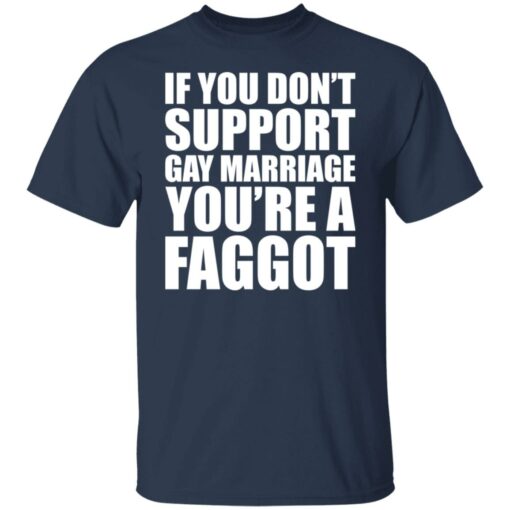 If you don't support gay marriage you're a faggot shirt $19.95