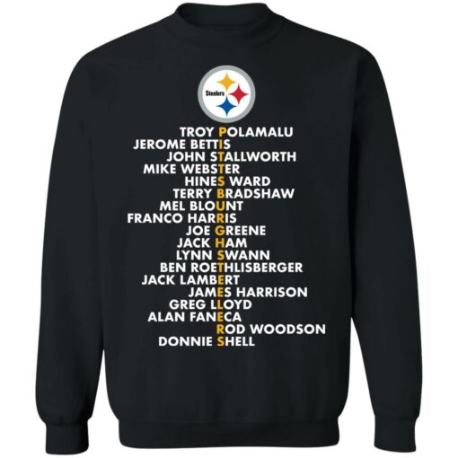 Steelers troy polamalu jerome bettis john stallworth mike shirt $19.95