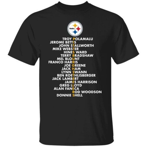 Steelers troy polamalu jerome bettis john stallworth mike shirt $19.95