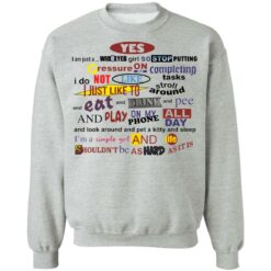Yes i am just a wideyed girl so stop putting pressure shirt $19.95 redirect12092021061224 4