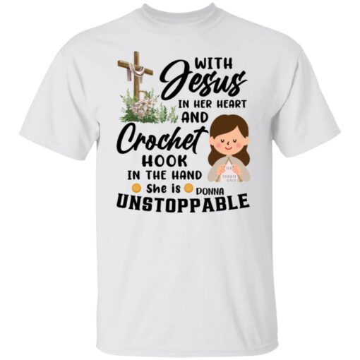 With Jesus in her heart and crochet hook in her hand shirt $19.95 redirect12092021061235 2