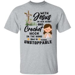 With Jesus in her heart and crochet hook in her hand shirt $19.95 redirect12092021061235 3