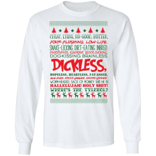 Cheap lying no good rotten four flushing low life Christmas sweater $19.95