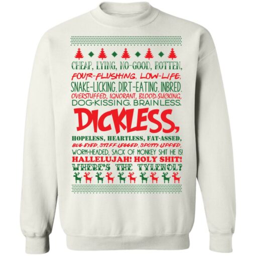 Cheap lying no good rotten four flushing low life Christmas sweater $19.95