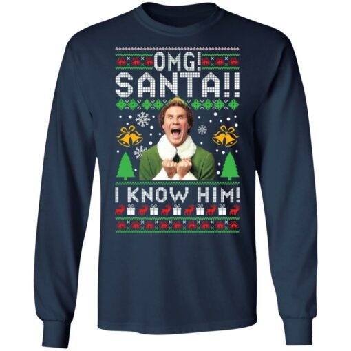 Elf Buddy omg santa i know him Christmas sweater $19.95