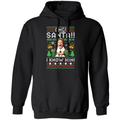 Elf Buddy omg santa i know him Christmas sweater $19.95