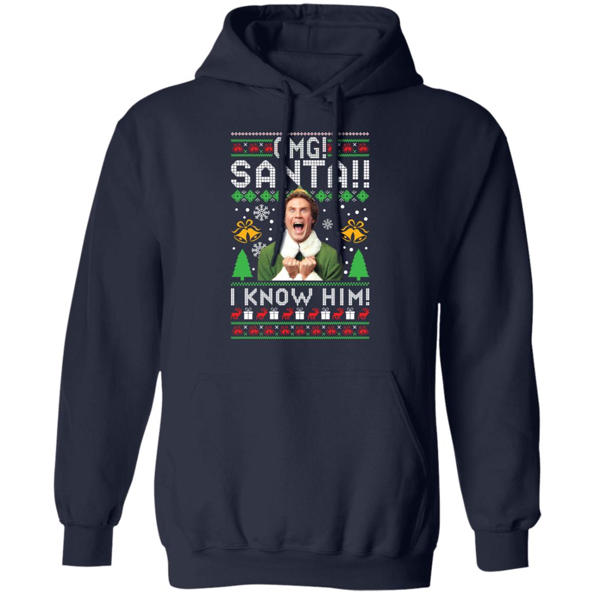 Omg santa i know him sweater store