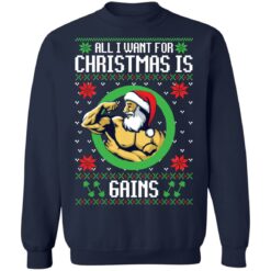 All i want for Christmas is gains Christmas sweater $19.95