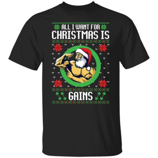 All i want for Christmas is gains Christmas sweater $19.95