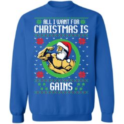 All i want for Christmas is gains Christmas sweater $19.95