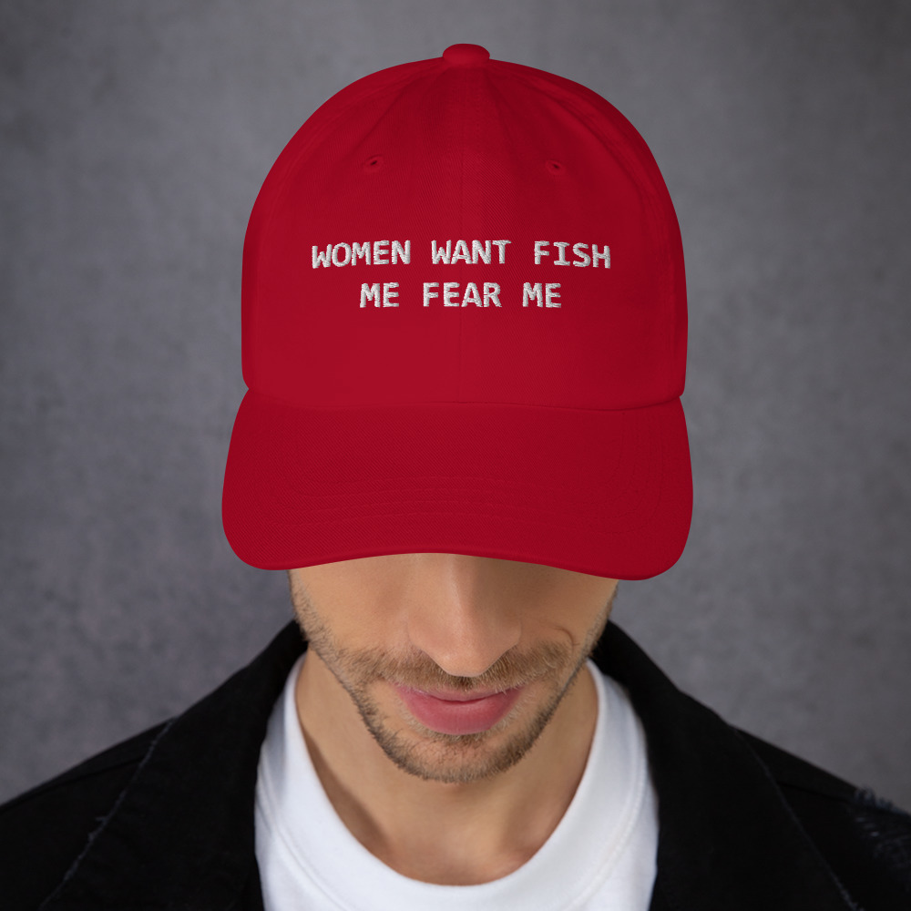 Women Want Me Fish Fear Me Baseball Cap for Big Heads Light Purple