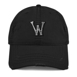 Charles Woodson Whiskey hat $25.95 distressed dad hat black front 61dd4f89eea5c