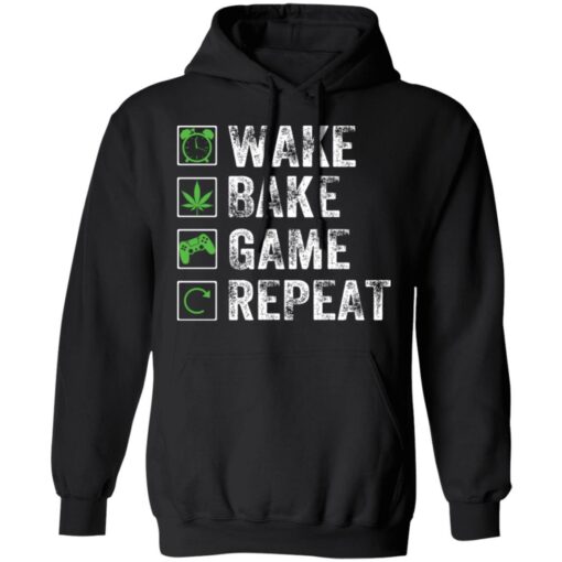 Wake bake game repeat shirt $19.95