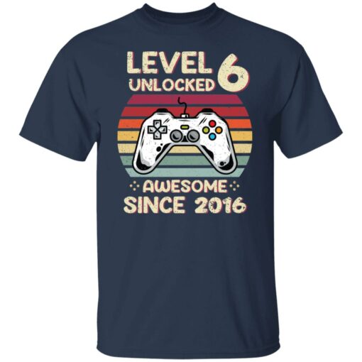 Level 6 unlocked awesome since 2016 shirt $19.95 redirect01052022050146 7
