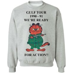 Garfield Gulf tour 1990 1991 we're ready for action shirt $19.95