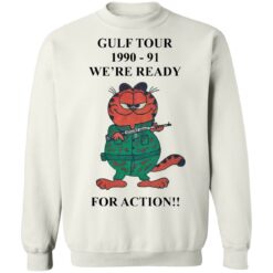 Garfield Gulf tour 1990 1991 we're ready for action shirt $19.95