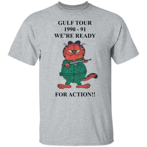 Garfield Gulf tour 1990 1991 we're ready for action shirt $19.95 redirect01052022110116 7