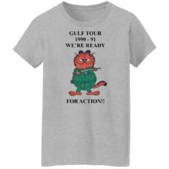 Garfield Gulf tour 1990 1991 we're ready for action shirt $19.95