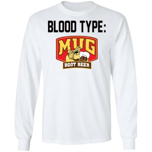 Pit bull blood type mug root beer shirt $19.95