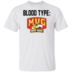 Pit bull blood type mug root beer shirt $19.95