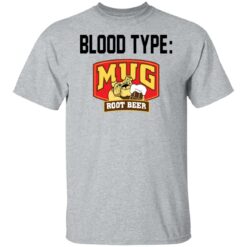 Pit bull blood type mug root beer shirt $19.95