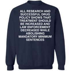 All research and successful drug policy show shirt $19.95