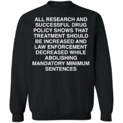 All research and successful drug policy show shirt $19.95