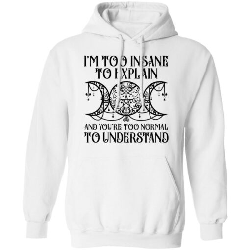 I’m too insane to explain and you’re too normal to understand shirt $19.95 redirect01192022030134 3