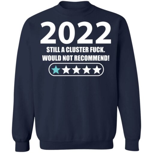 2022 still a cluster f*ck would not recommend shirt $19.95 redirect01192022230147