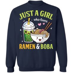 Just a girl who loves ramen and boba shirt $19.95