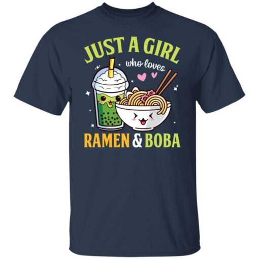 Just a girl who loves ramen and boba shirt $19.95