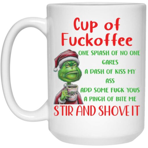 Santa Grinch cup of f*ckoffee one splash of no one cares mug $16.95 redirect01262022220115 2