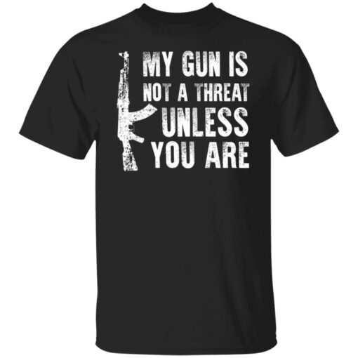 My gun is not a threat unless you are shirt $19.95