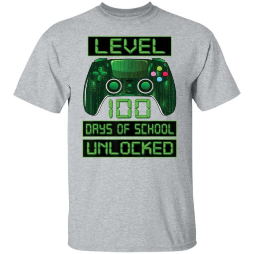 Level 100 days of school unlocked shirt $19.95 redirect02072022230238 7